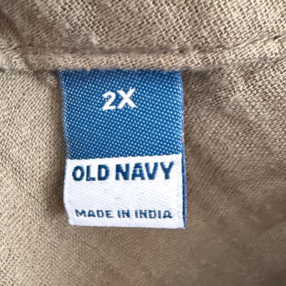 Old Navy Olive Green V-Neck Tiered Mini Dress - Picture 2 of 5